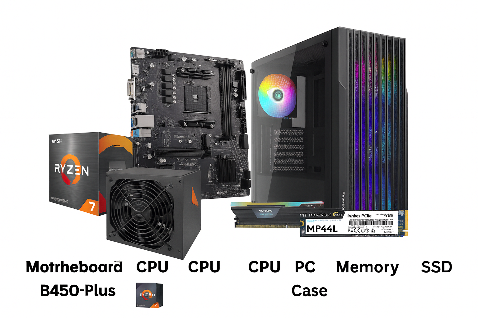 AMD Ryzen 7 5700G Custom Desktop PC - Electronics